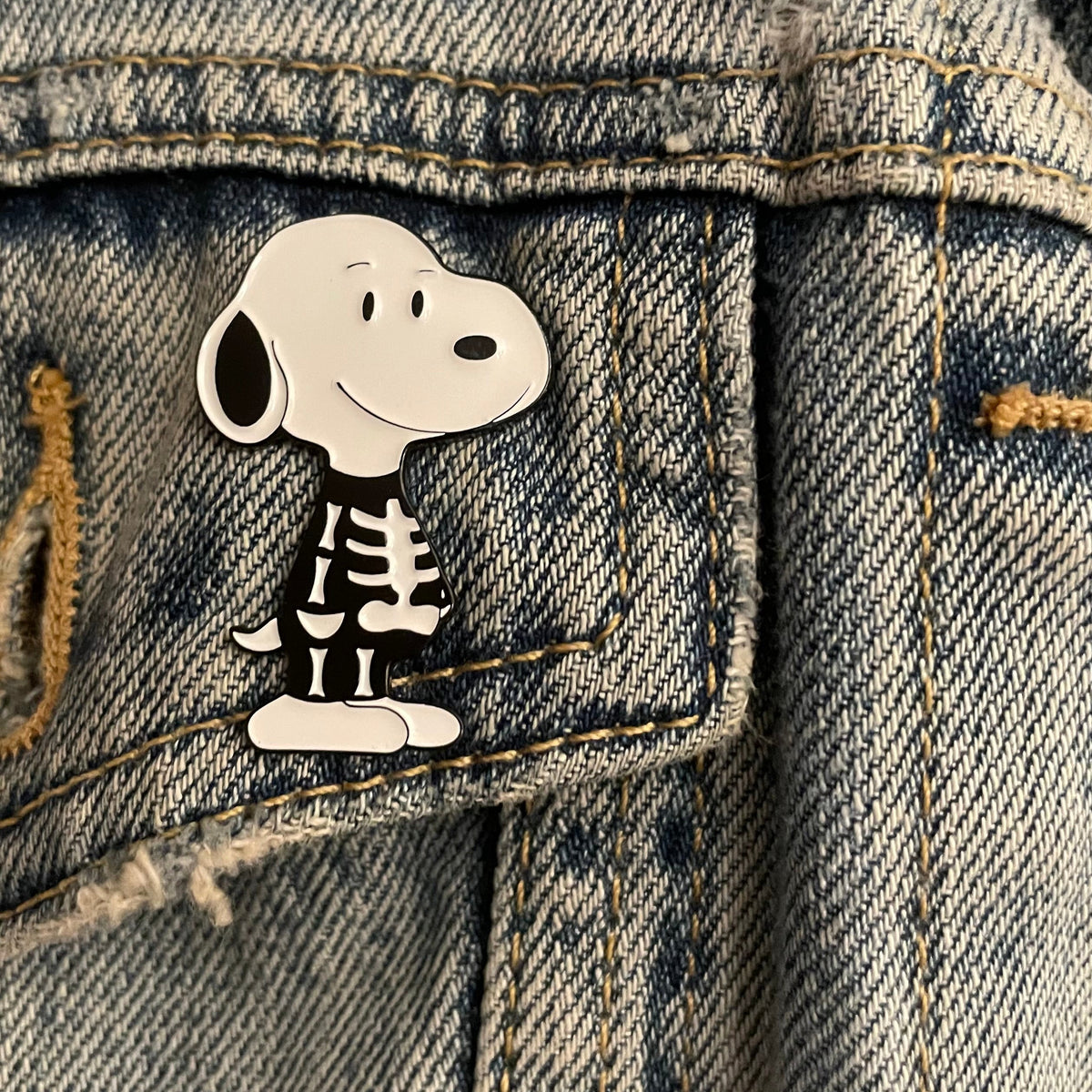 little dog phoebe enamel pin
