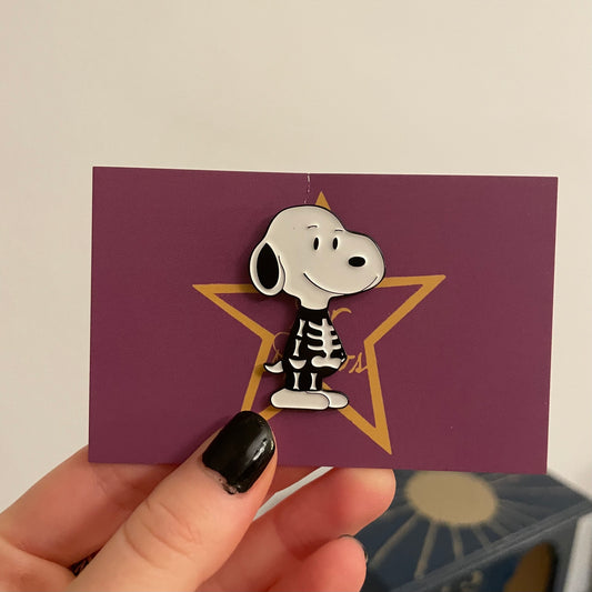 little dog phoebe enamel pin