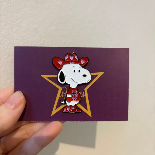 little dog chappell enamel pin