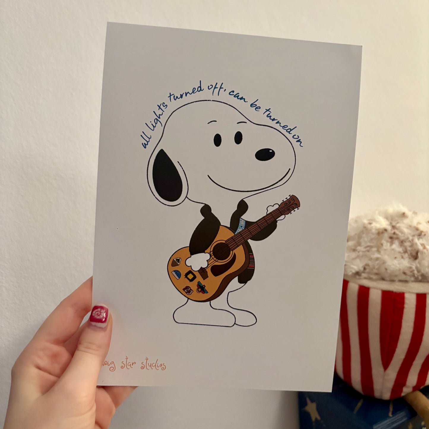noah kahan snoopy a5 print