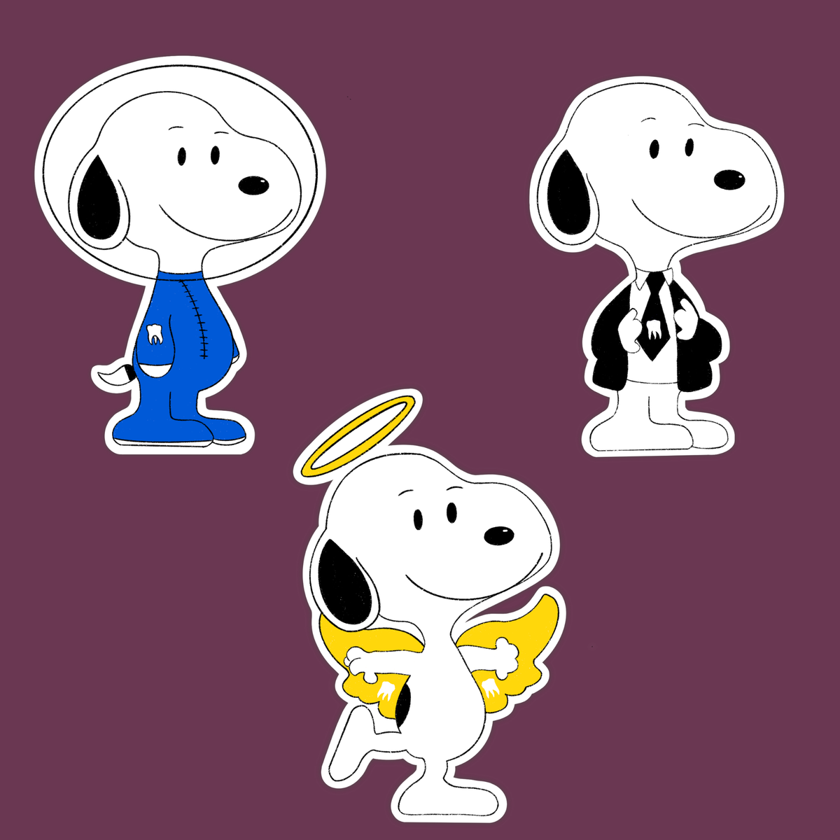 little dog boy genius sticker pack