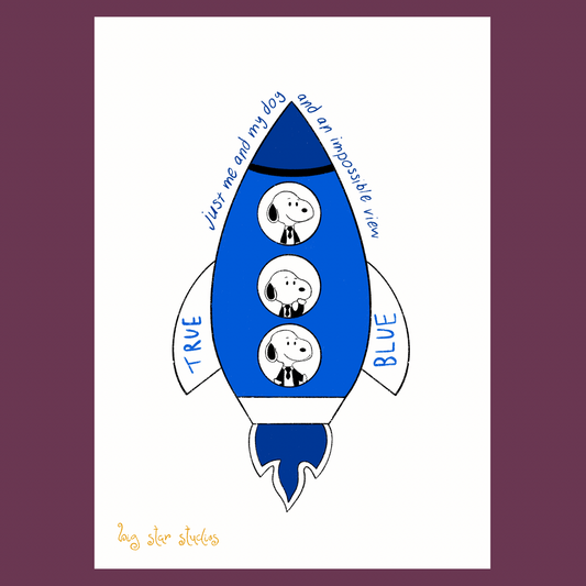 little dog boy genius a5 print