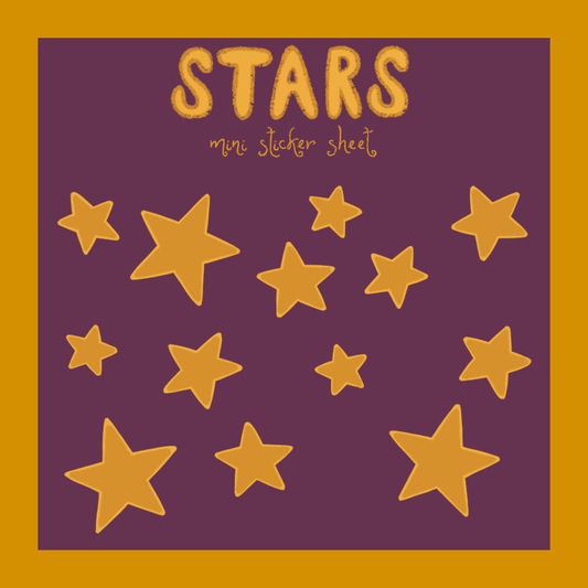 mini star sticker sheet