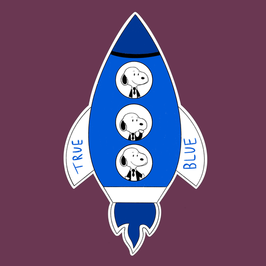 little dog boy genius sticker