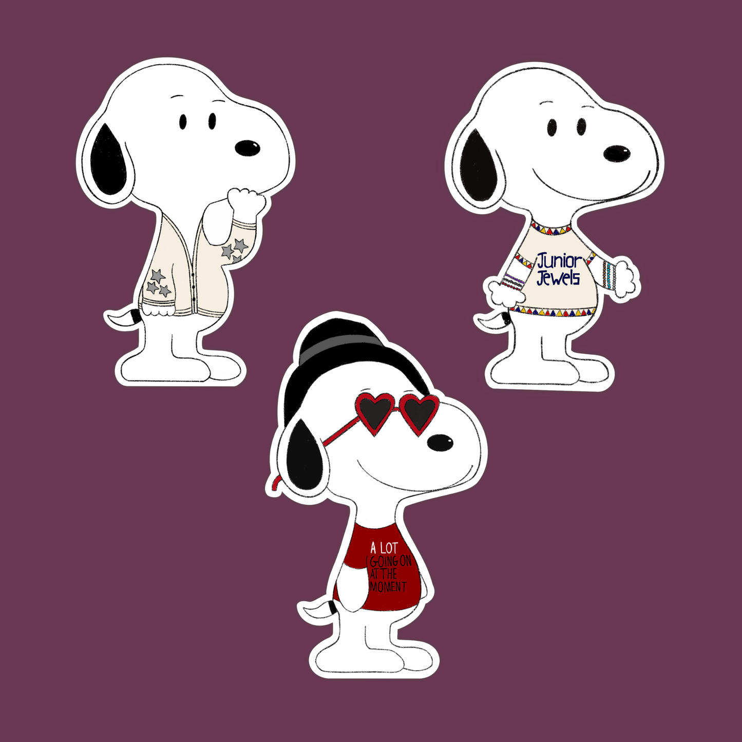 taylor swift snoopy sticker pack