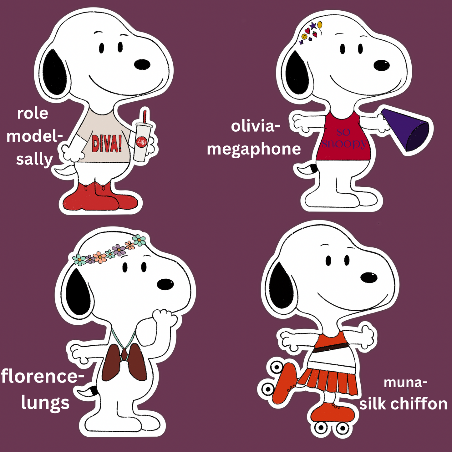 blind bag snoopy sticker pack