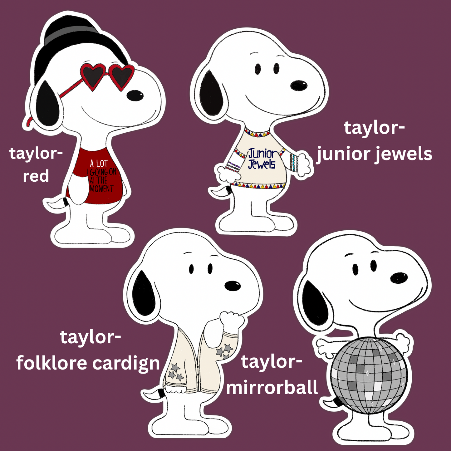 mix and match snoopy sticker pack
